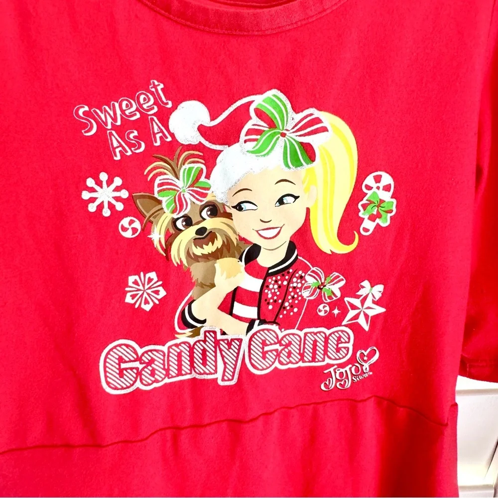 Nickelodeon JoJo Siwa‎ Holiday Dress XS (4–5) Pink “Candy Cane” Christmas Outfit